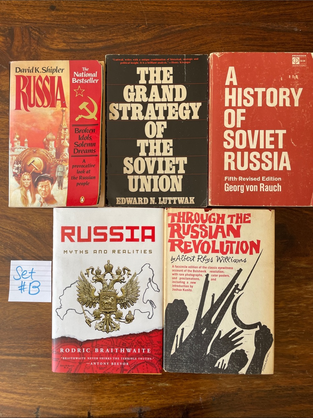 5 Mixed Lot (Set #B) of Vintage Soviet History and Russian Culture Books